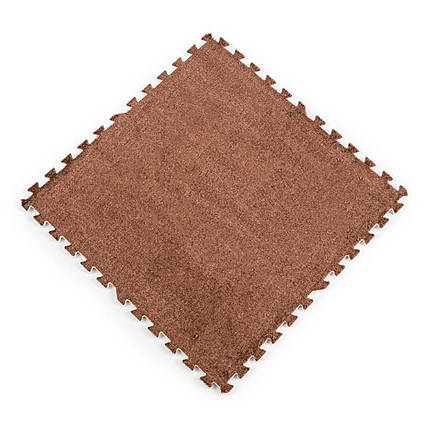 Підлога-пазл плюшевий 60х60х1см Коричневий (D) SW-00002083, фото 1