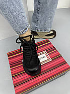 Черевики демісезонні жіночі MeegoComfort 2F1001 Black чорні шкіряні на шнурівці, фото 2