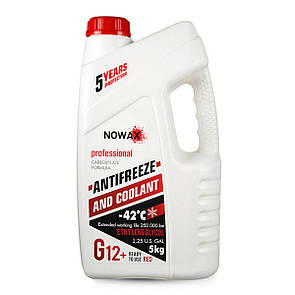 Антифриз Nowax Red G12+ червоний готовий 5кг