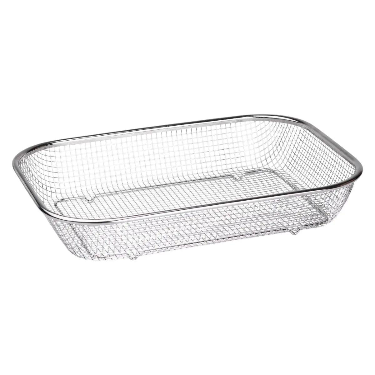 Сито-кошик для миття овочів та фруктів 37.5х27.5х6.8 см друшляк з нержавіючої сталі HP-19-23-L - фото 1 - id-p2526905931