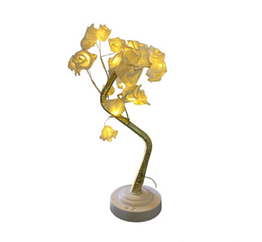 Лампа декоративна LED мерехтливе дерево "Дерево з троянд" 20 дюймів рожеве світло