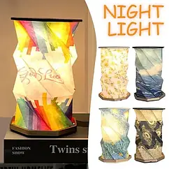 Настільний світильник нічник обертовий лампа 120 світлодіодів тепле світло обертання 360°