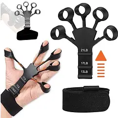 Тренажер для пальців рук і кисті PowerGrip 4 рівня опору силікон