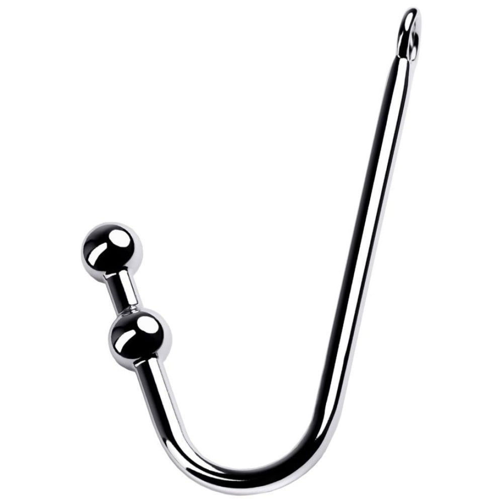 Анальний гак із двома кульками Runye металевий, фото 1