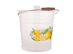 Відро ем. з піддоном та кр. 12,0л/2 Лимон (І1324/2) ТМ IDILIA