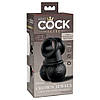Насадка для страпону "мошонка з вібрацією" Pipedream King Cock Elite чорна, фото 6
