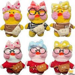 М'яка іграшка качка Lalafanfan 30 см мікс високоякісний текстиль безпечний для дітей