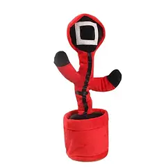 М'яка іграшка Гра в кальмара танцюючий кактус співає і повторює слова світиться