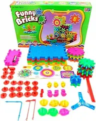 Дитячий конструктор Funny Bricks 81 деталь яскраві кольори безпечний пластик