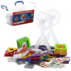 Магнітний конструктор Magic Magnet валіза 40 деталей яскраві кольори