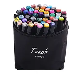 Набір скетч маркерів Touch Raven 48 шт двосторонні безпечні чорнила