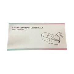 Органайзер для фена ванна тримач для фена білий пластик компактний