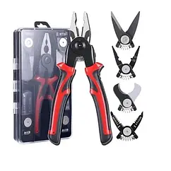 Багатофункціональні плоскогубці 5 в 1 зі змінними насадками 20 штук високоякісна сталь протиковзке покриття