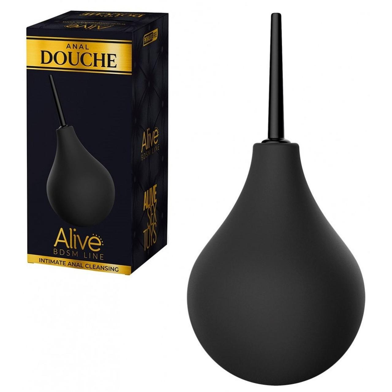 Анальний душ-спринцівка Alive Anal Douche чорна, S, фото 1