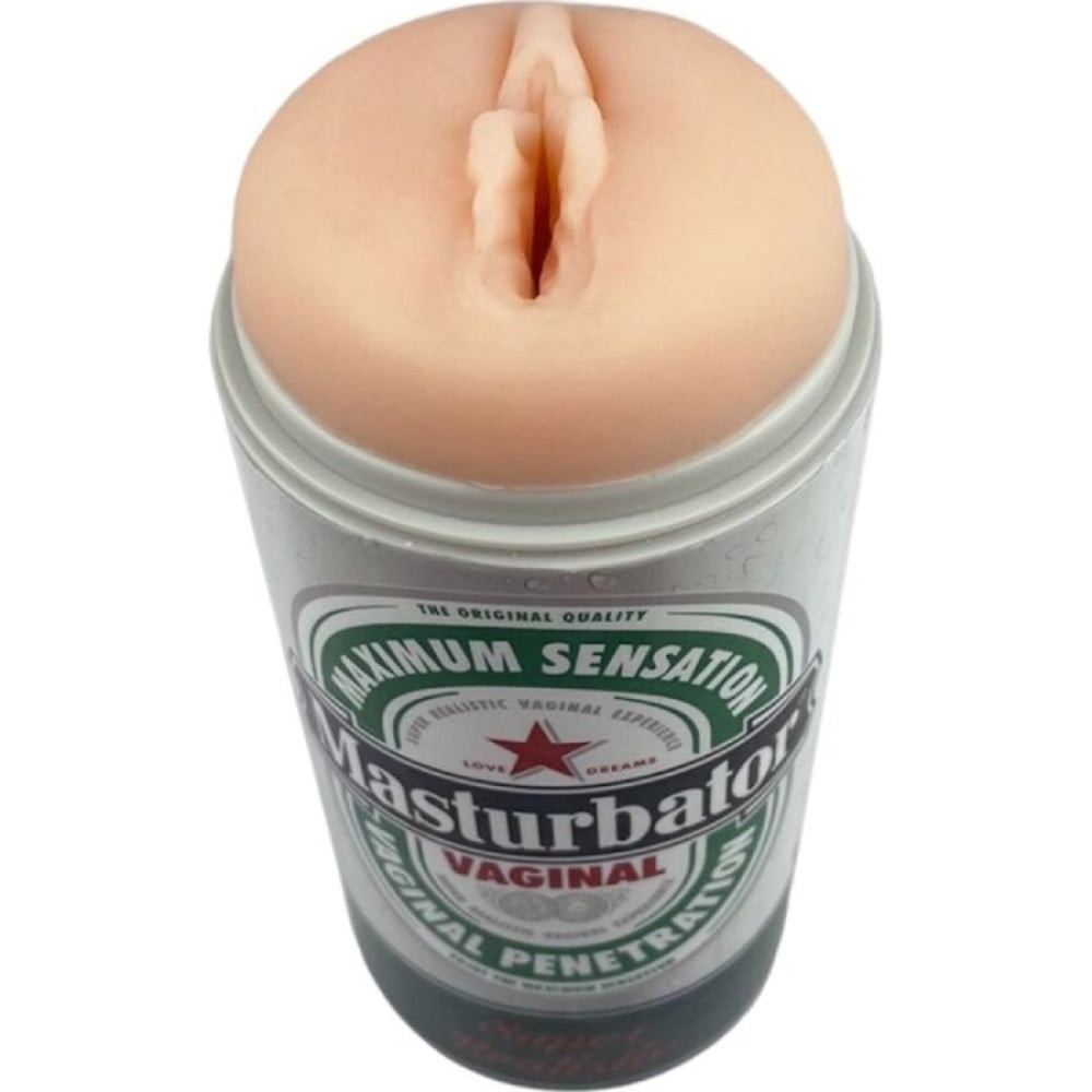 Мастурбатор вагіну Alive Heineken Vagina II у колбі з імітацією під банку пива, фото 1