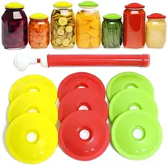 Набір кришок для вакуумного зберігання 9шт Вакс 60 міцні та безпечні