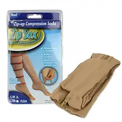 Компресійні гольфи на блискавці Zip Sox зменшення набряклості ніг зручна блискавка дихаючий матеріал