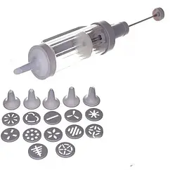 Шприц для печива набір декораторів для тортів 72 насадки харчовий пластик