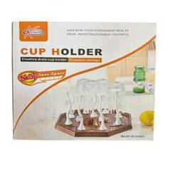 Складна сушарка для стаканів підставка для 20 біла з екологічно чистого пластику для 20 стаканів