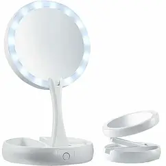Косметичне настільне дзеркало My Foldaway Mirror LED підсвітка складна конструкція