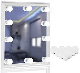 Світлодіодне підсвічування для дзеркала з пультом 10 ламп регулювання яскравості температура кольору USB