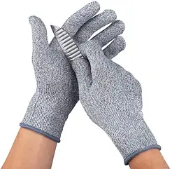 Перчатки Kitchen Cut Resistant Gloves захист від порізів універсальні на українську мову.