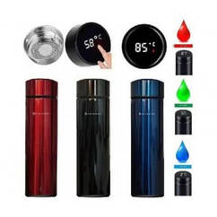 Термос термокружка для чаю та кави з датчиком температури 500 мл нержавіюча сталь антиковзне покриття