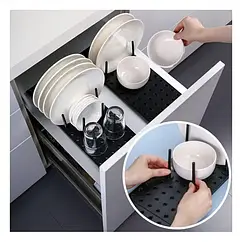 Настільна сушка для посуду Органайзер для шухляд 80 см високоякісний пластик компактний дизайн