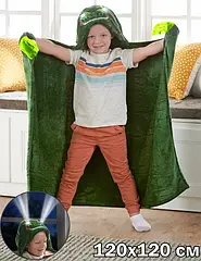 Худі Плед дитяче Світлові очі рожевий зелений м'який фліс 50