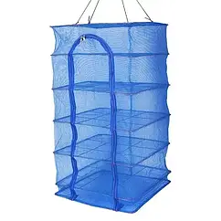 Сітка для сушіння риби та овочів 5 ярусів 50х50х100 см зелена дихаюча сітка