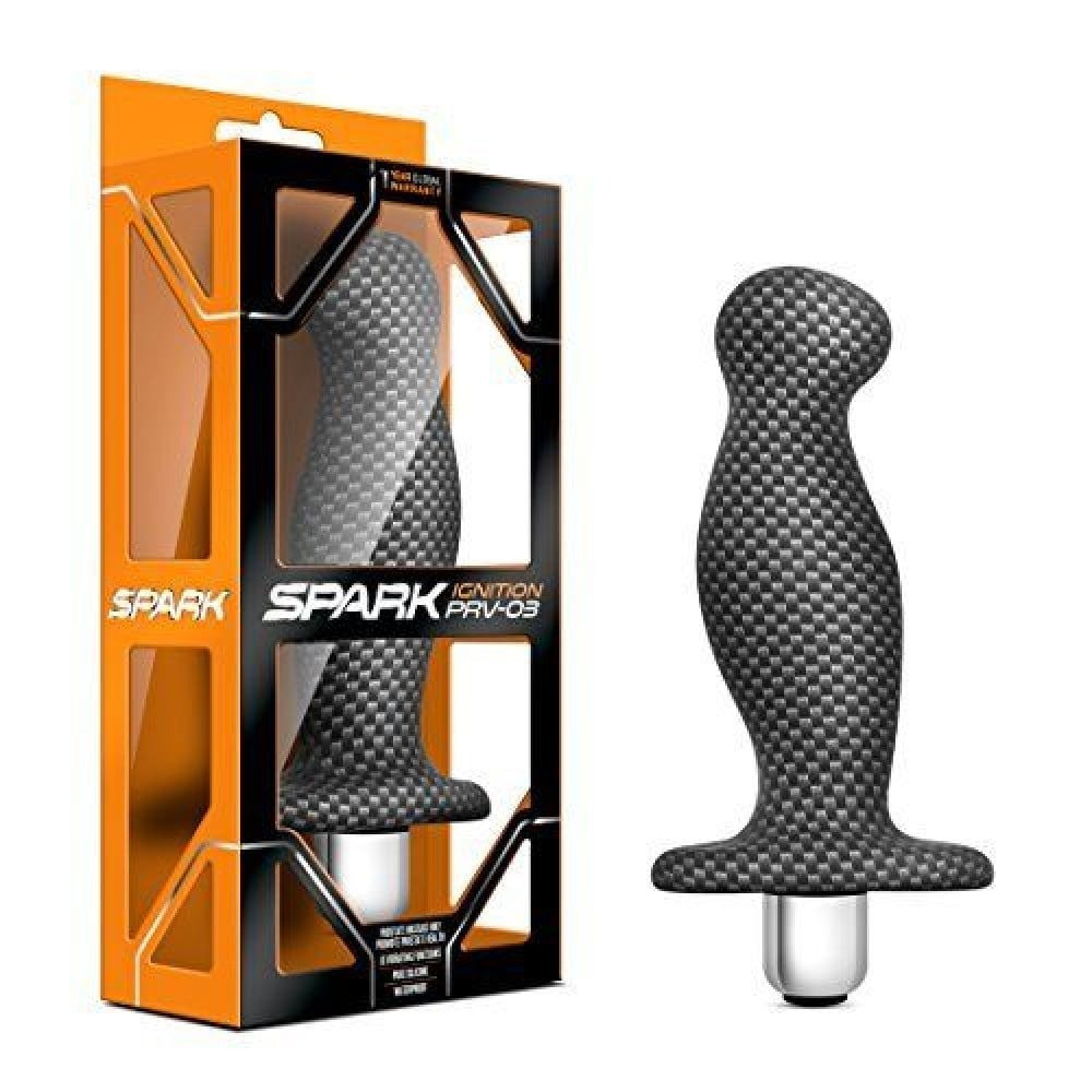 Масажер простати Blush SPARK IGNITION зі знімною віброкулею, колір карбон, фото 1