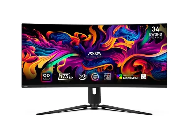 Монітор MSI MAG 341CQP QD-OLED Black 34, фото 1