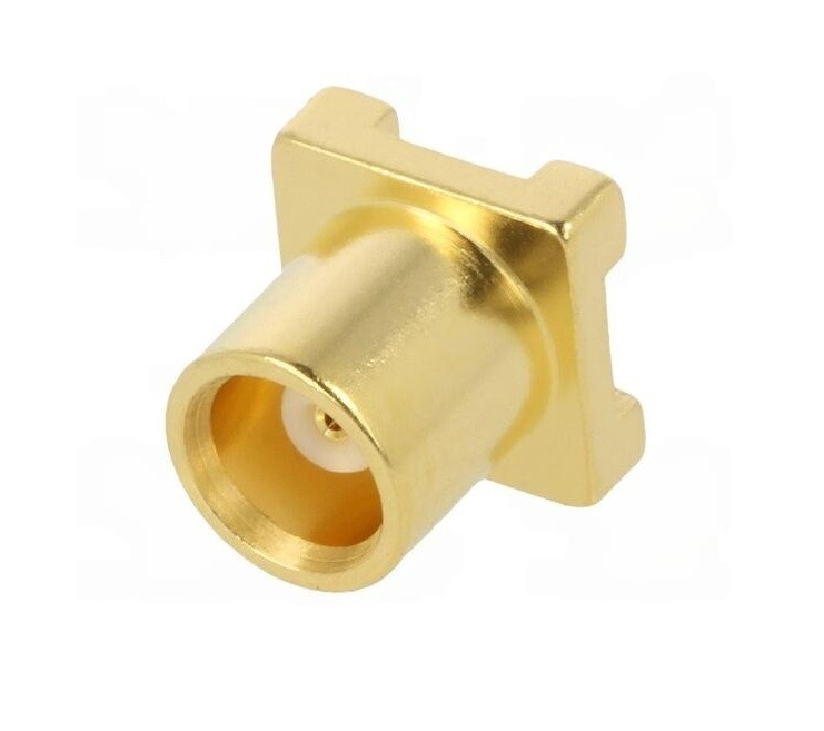 Конектор MMCX-Female 4-Foot під пайку, для кріплення на плати, Ø4.5 мм, монтаж 6×6 мм