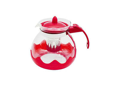 Чайник-заварник 1,5 л скляний пластик FY304 ТМ RED CHERRY
