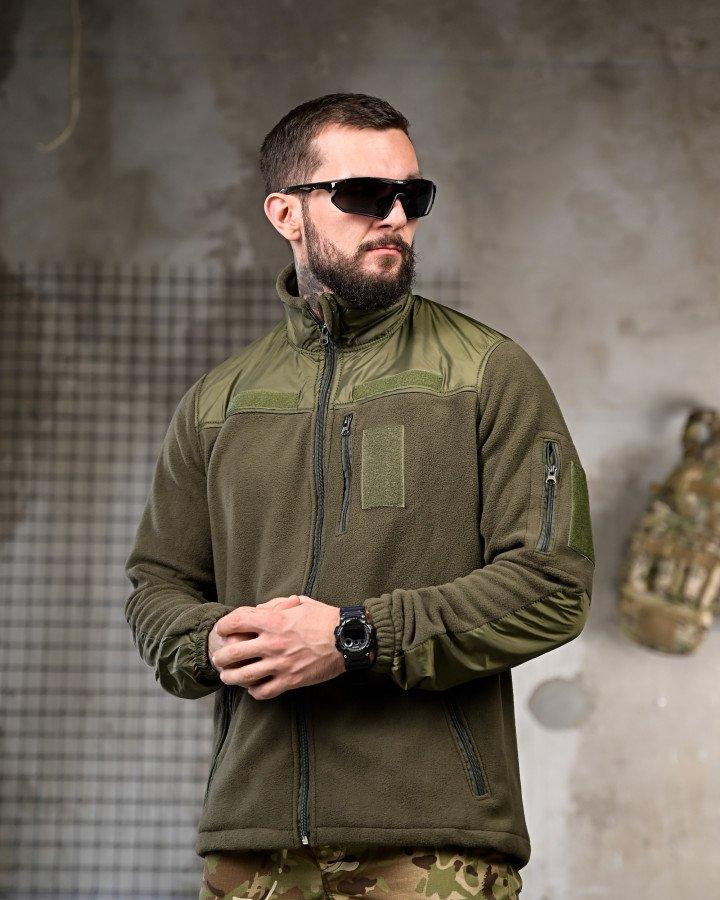 Тактична флісівка DETROID олива військова кофта, фото 1