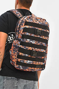 Рюкзак чоловічий спортивний помаранчевого кольору із принтом 204659P
