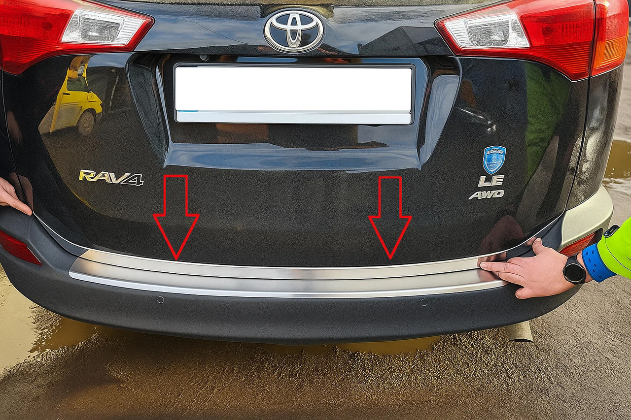 Кромка багажника Libao V1 (2013-2016, нерж.) для Toyota Rav 4 рр, фото 1