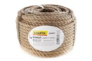 Канат (джут 100%) 14 мм 50 м UNIFIX