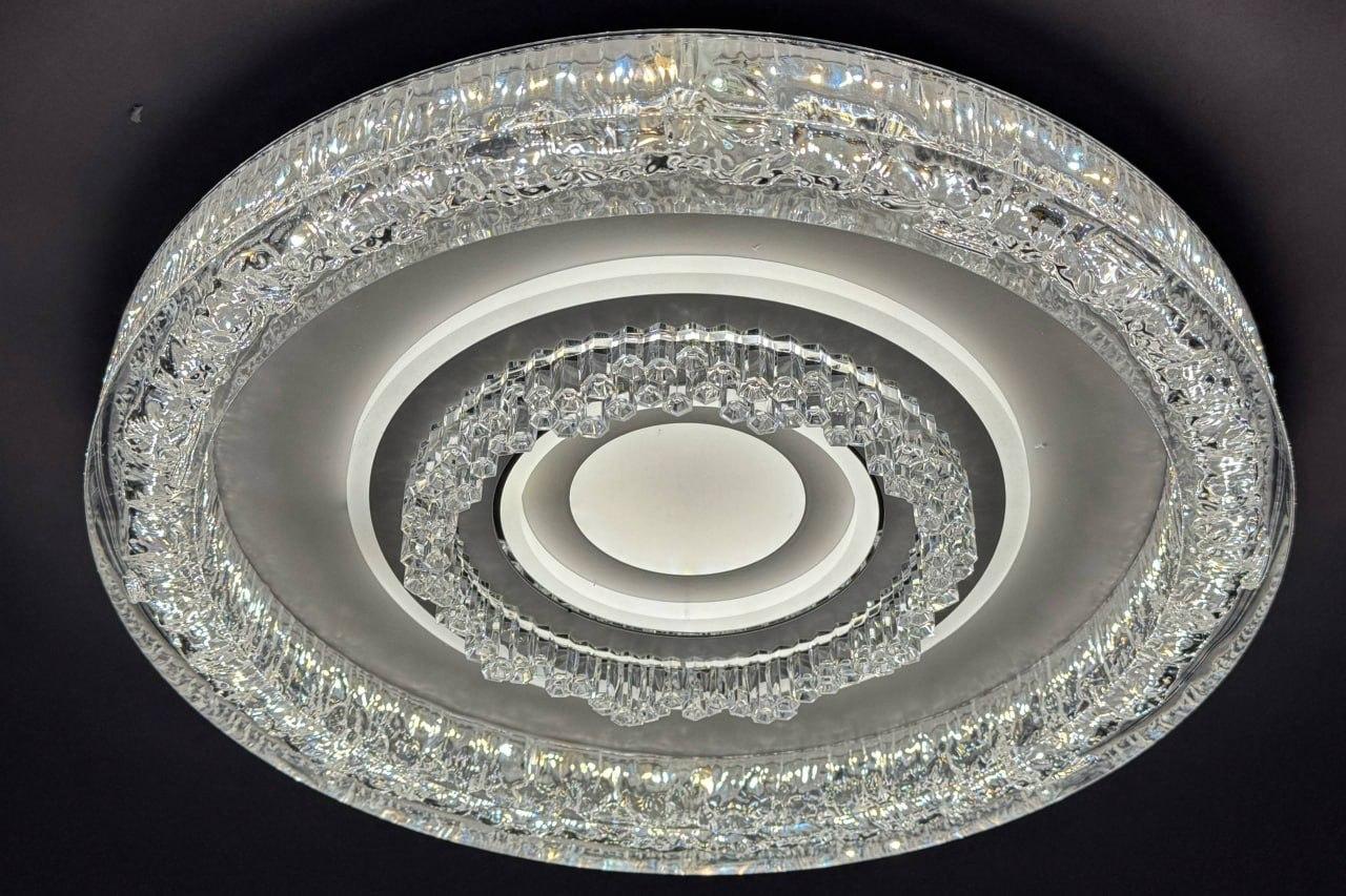 Кругла led люстра 80 Вт 3 режима світіння 3000-6000К IP20 без пульта