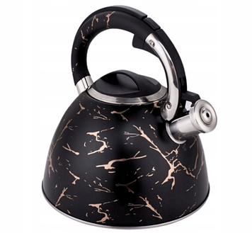 Чайник зі свистком із нержавіючої сталі для всіх плит 3л Edenberg EB-8864 чорний