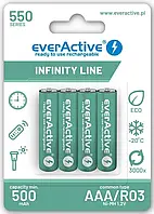 Акумулятор everActive AAA/HR03 Ni-MH 550mAh BL 4шт