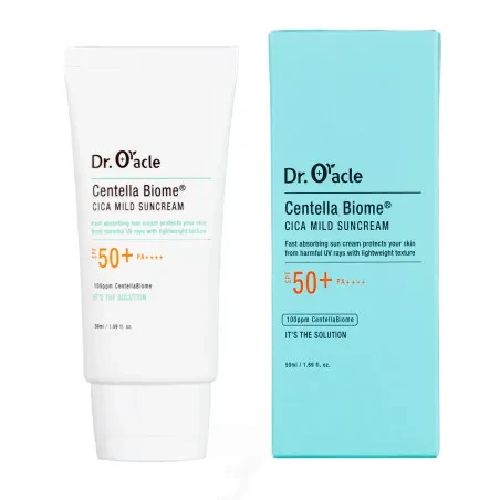 Сонцезахисний крем для обличчя Dr. Oracle Centella Biome Cica Mild Suncream SPF 50+PA+++ 50 мл, фото 1