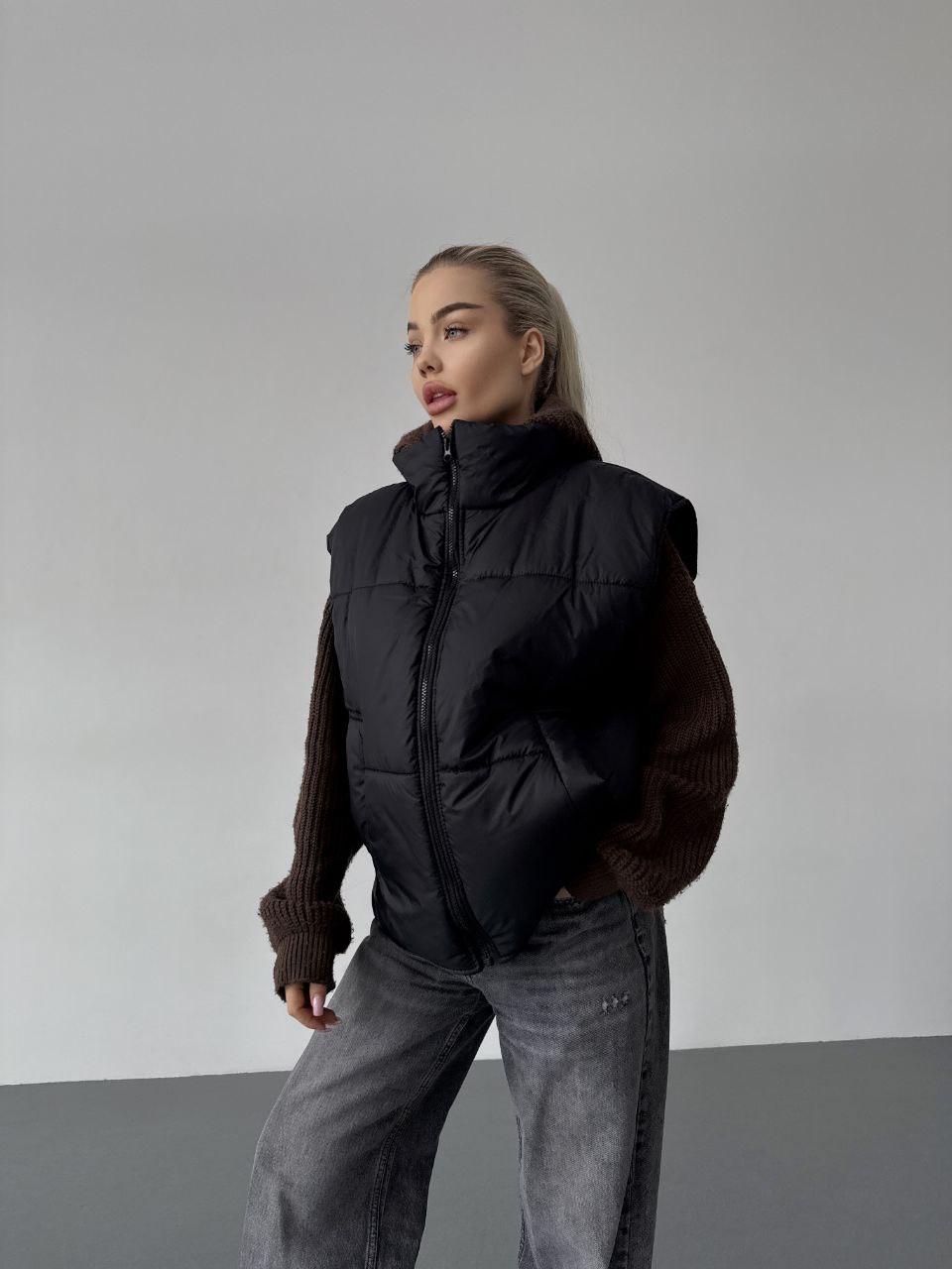 Жіноча демісезонна жилетка оверсайз, фото 1