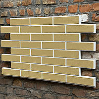 Фасадні термопанелі під клінкерну цеглу (Sandy/White) | Гнучкий клінкер (ціна за 1 панель)