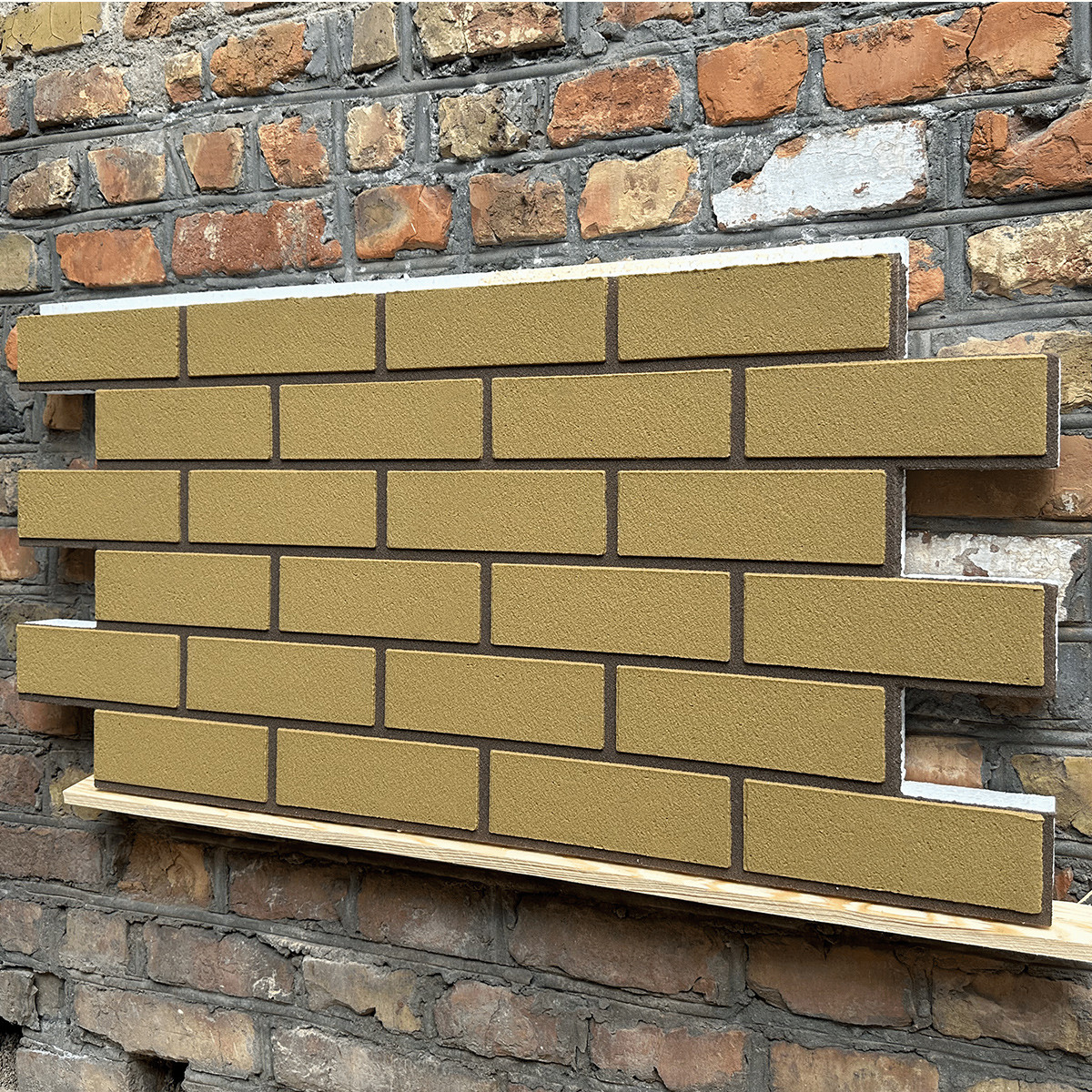 Фасадні термопанелі під клінкерну цеглу (Golden Ochre/Coffee) | Гнучкий клінкер (ціна за 1 панель)
