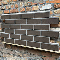 Фасадні термопанелі під клінкерну цеглу (Dark Chocolate/Gray) | Гнучкий клінкер (ціна за 1 панель)