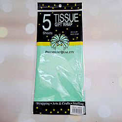 Папірусний папір для пакування кондитерських виробів, 51х66 см, 5 листків Світло-зелений