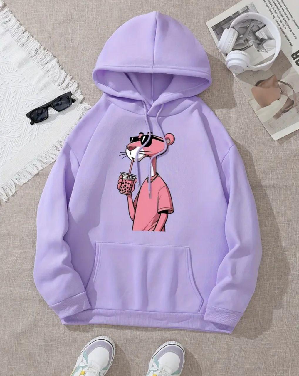 Жіноче тепле худі, з принтом "Рожева пантера", фото 1