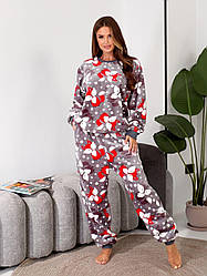 Жіночий домашній костюм з wellsoft — тепла піжама для сну та відпочинку