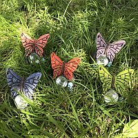 Декоративный Садовый светильник на солнечной батарее 1LED CAB124 Бабочки